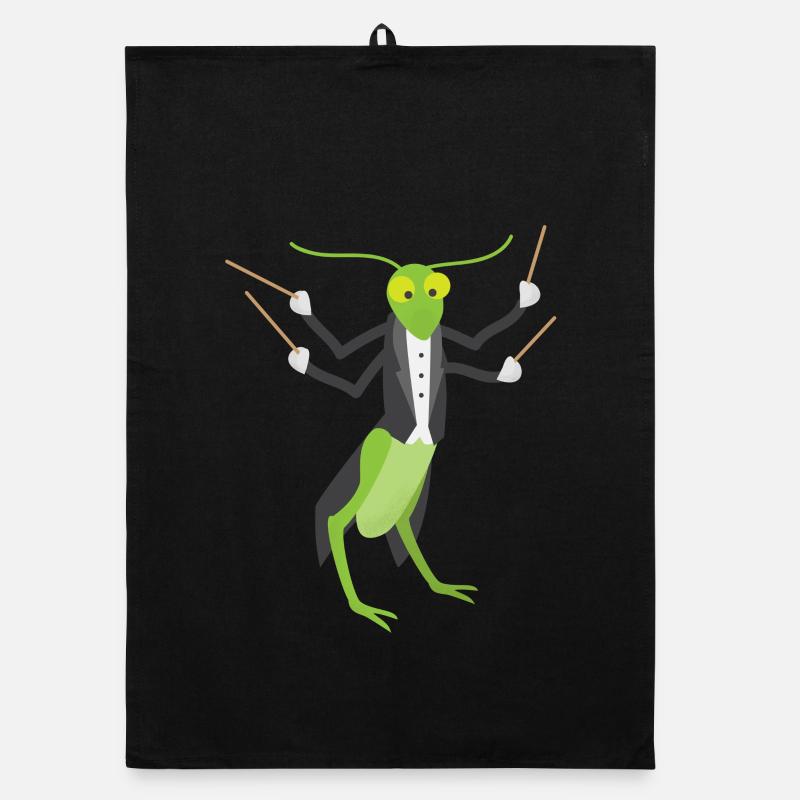 Der Grashüpfer gibt den Ton an - Dirigent Organic Geschirrtuch