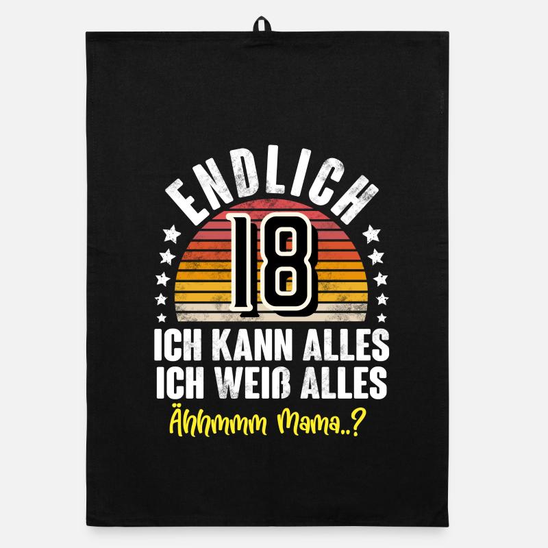 18. Geburtstag Geschenk 18 Jahre Organic Geschirrtuch