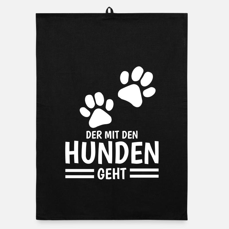 Dog and master sayings Organic dish towel