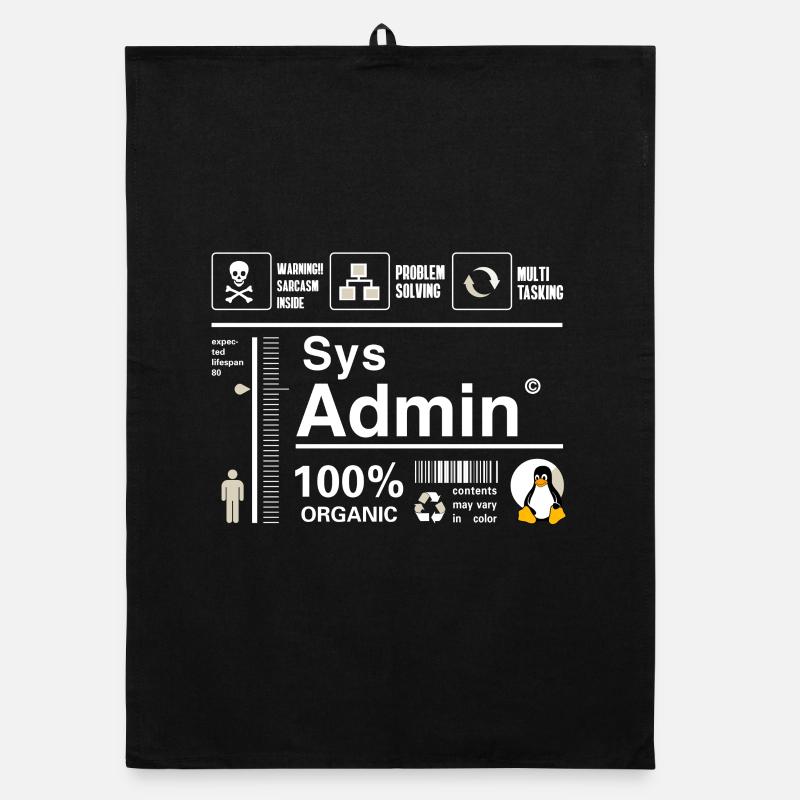 Sys Admin Pinguin Computer Nerd pc Platine cpu inh Organic Geschirrtuch