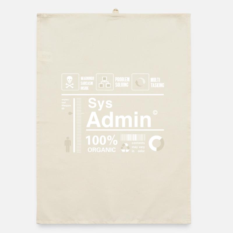 sys admin Contenu Ironie Humour Ordinateur Nerd pc cor Torchon bio