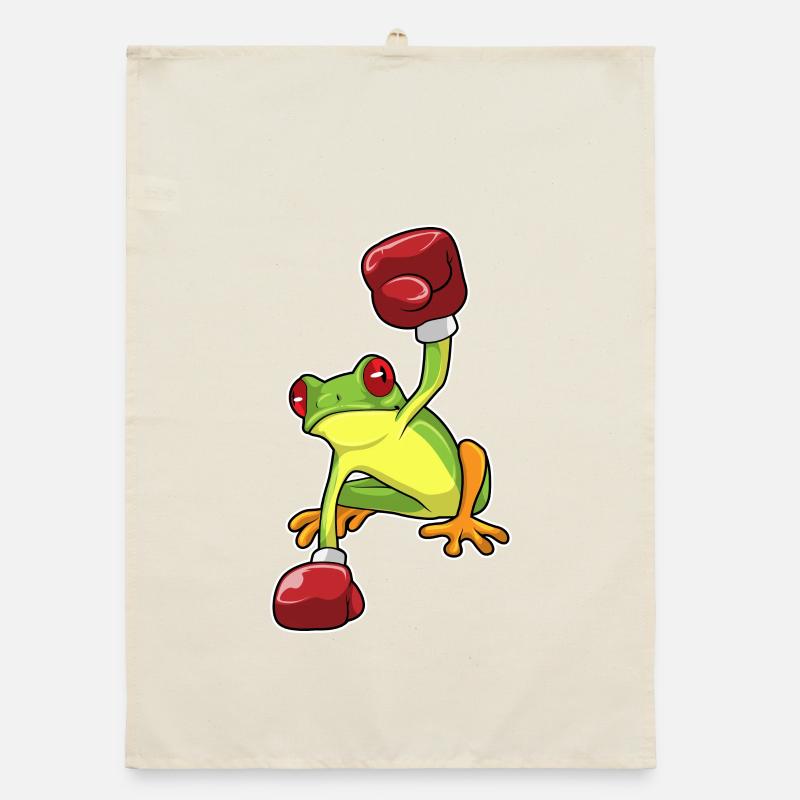 Frosch Boxer Boxhandschuhe Boxen Organic Geschirrtuch