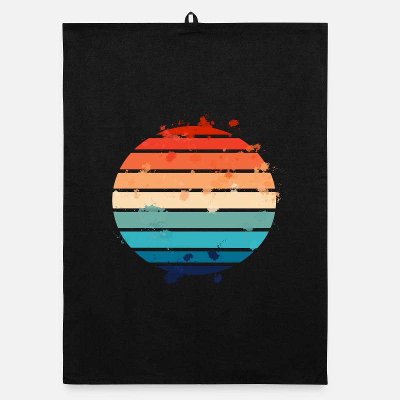 Éclaboussures Rétro Coucher de Soleil Torchon bio