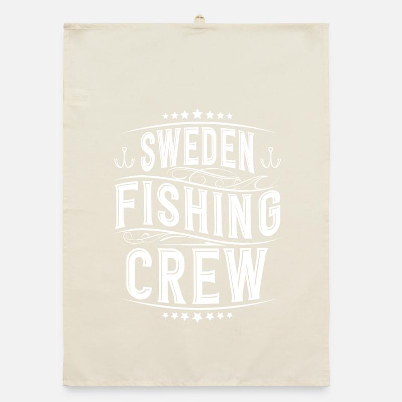 Équipe d’équipage de pêche de pêcheur de Suède Torchon bio