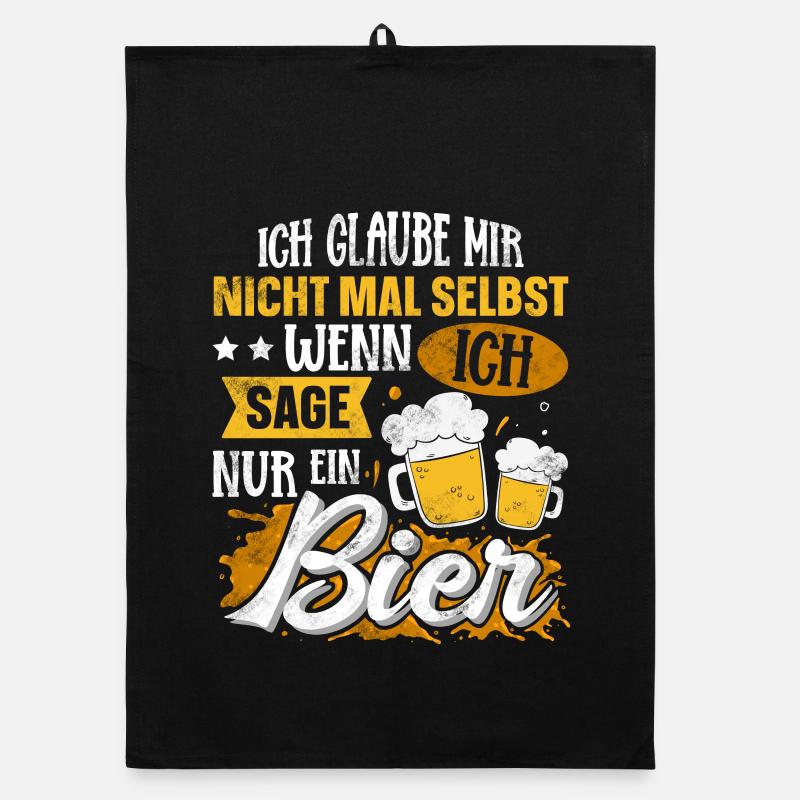 Lustiger Bier Spruch Organic Geschirrtuch