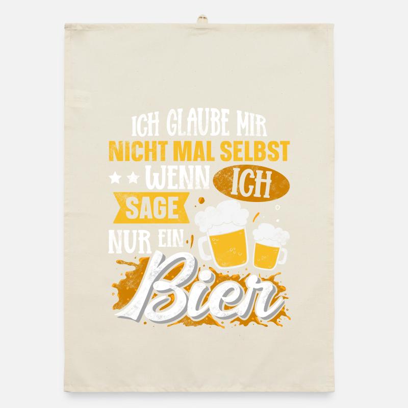 Lustiger Bier Spruch Organic Geschirrtuch