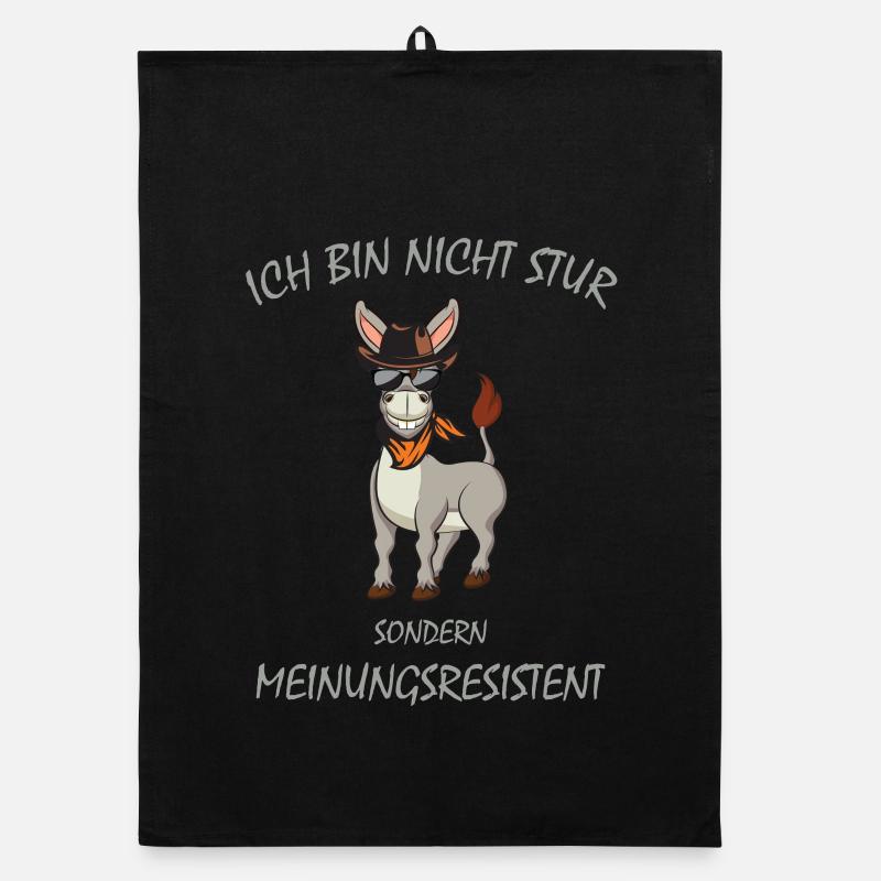 Esel, Ich bin nicht STUR sondern Meinungsresistent Organic Geschirrtuch