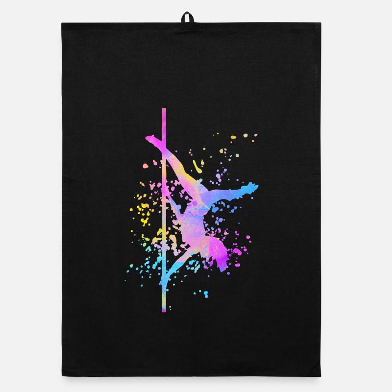 Pole Dance Fitness Couleur Splash Pole Dance Torchon bio