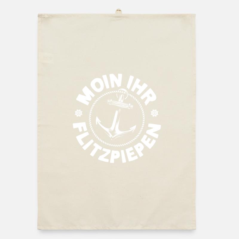 Moin Ihr Flitzpiepen Typisch Plattdeutsch Anker Organic Geschirrtuch