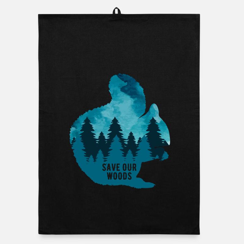 Climate Change Environmental Protection Squirrel Organic dish towel