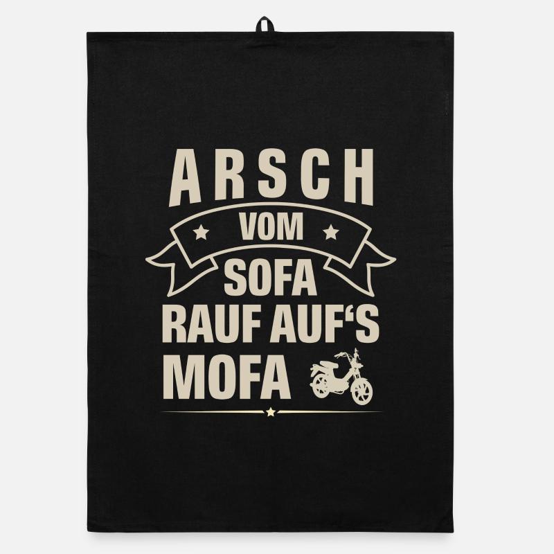 Mofa Mofafahrer Organic Geschirrtuch