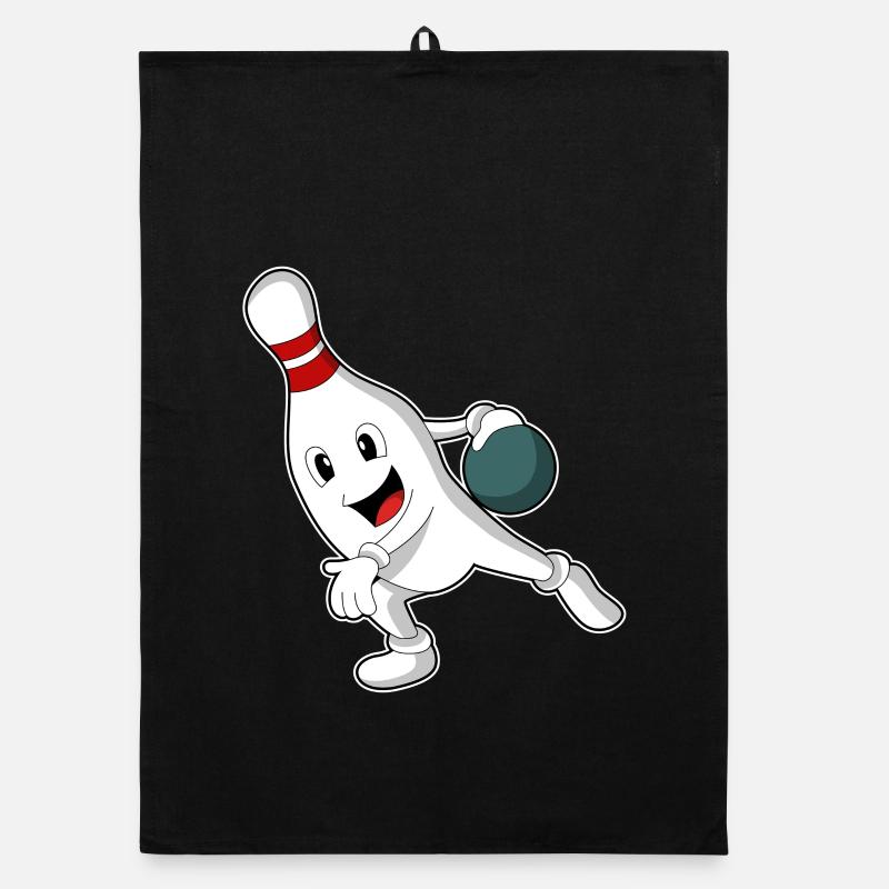 Bowling Bowling Ball Pin Organic dish towel