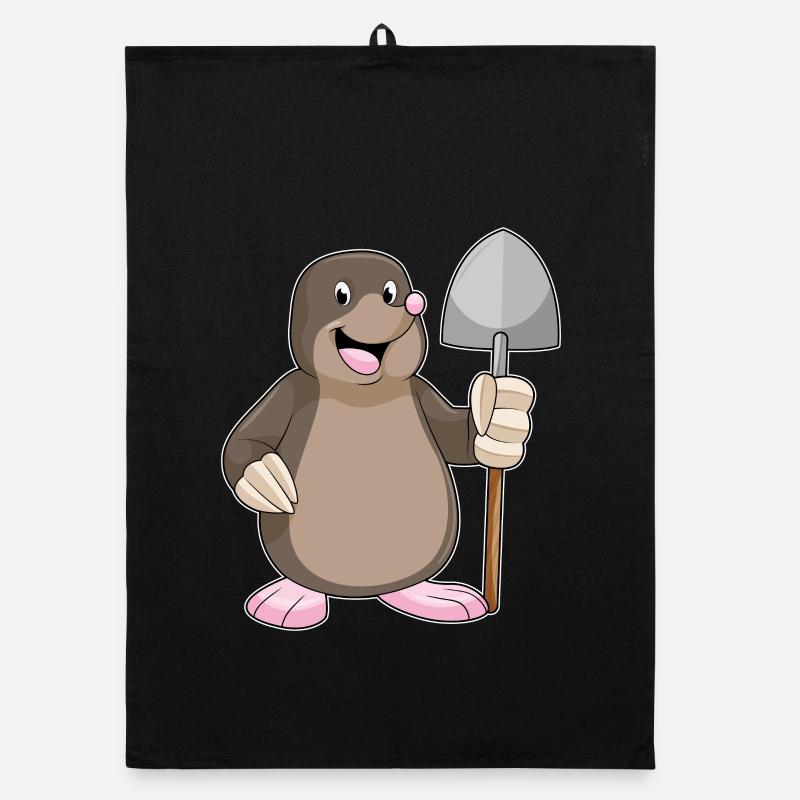 Mole Miner Shovel Mining Organic dish towel