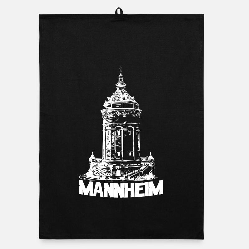 Mannheimer Wasserturm - Mannheim Organic Geschirrtuch