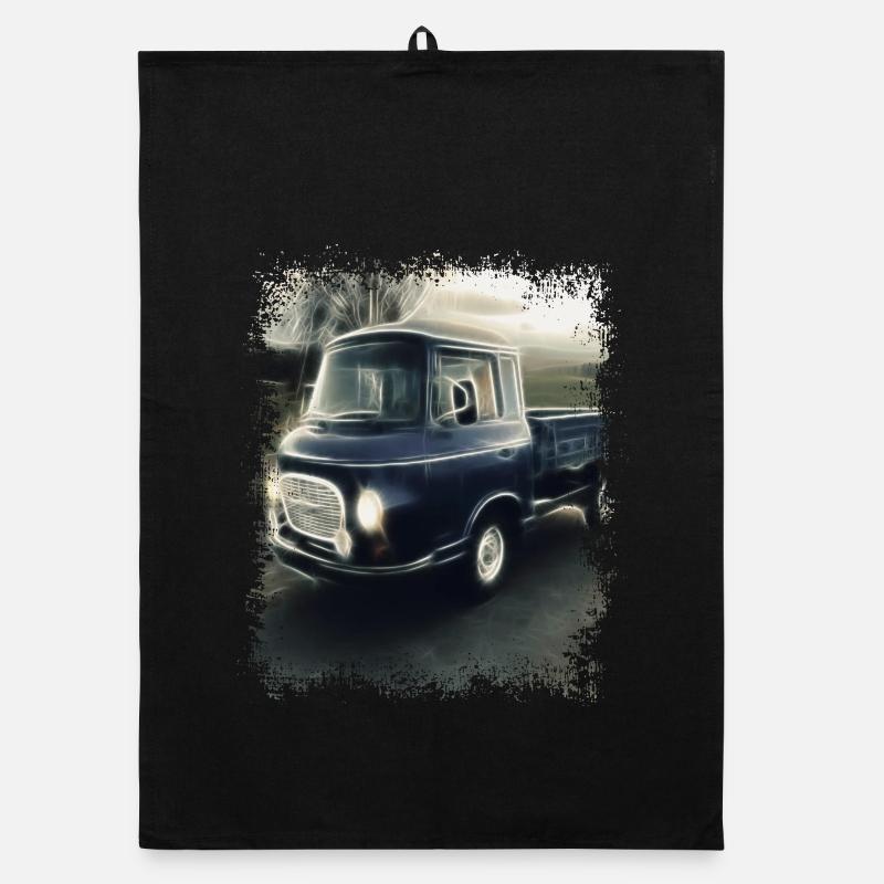 Barkas Pritsche - Organic Geschirrtuch - Schwarz