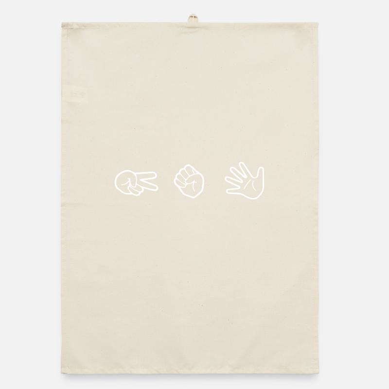 Ciseaux Papier de pierre Torchon bio