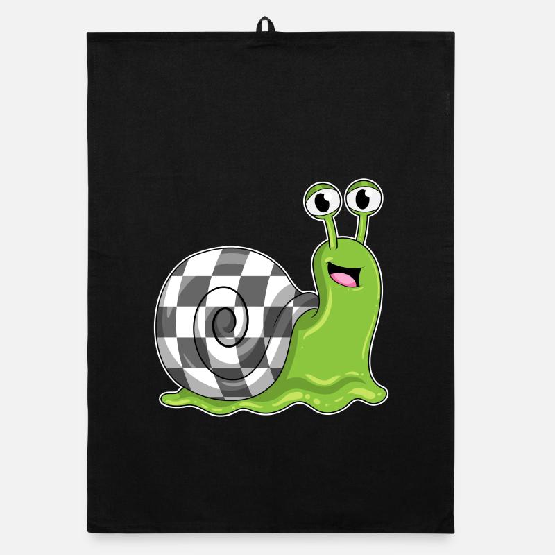 Snail Chessboard Chess Board Game Organic dish towel