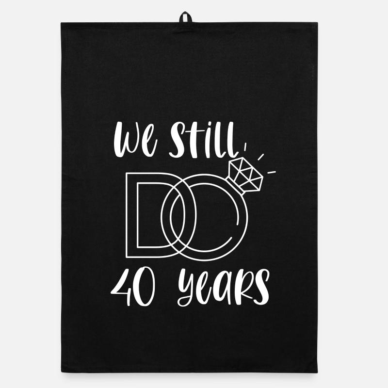 40th Wedding Anniversary Couples Ruby Wedding Anniversary Organic dish towel