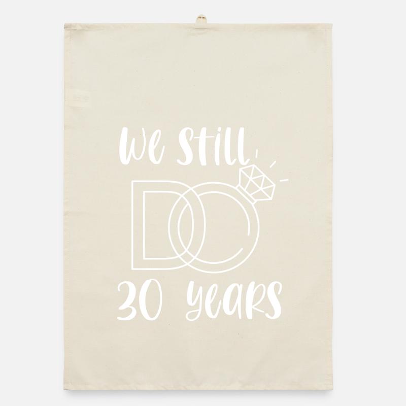 30th Wedding Anniversary Couples Pearls Wedding Gift Organic dish towel