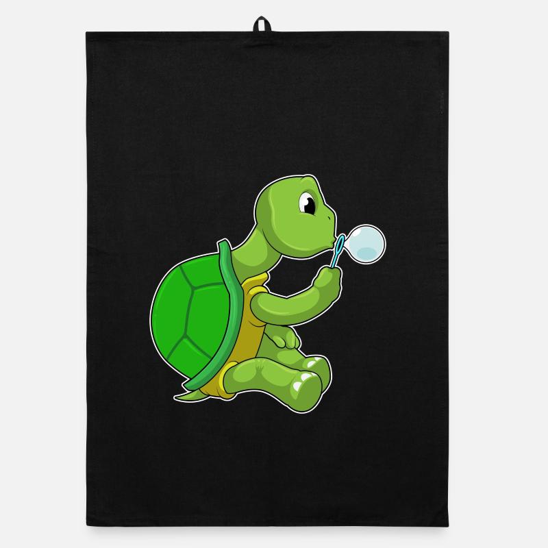 Turtle Soap Bubbles Organic dish towel