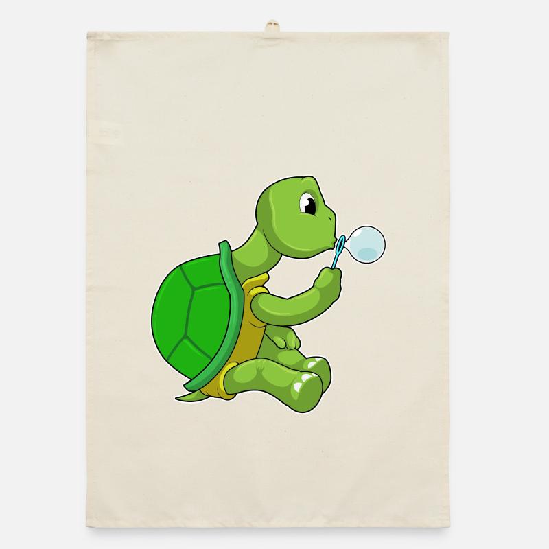 Turtle Soap Bubbles Organic dish towel