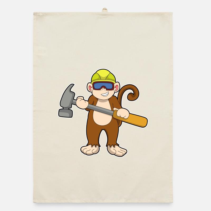 Monkey Craftsman Hammer Craft Organic dish towel