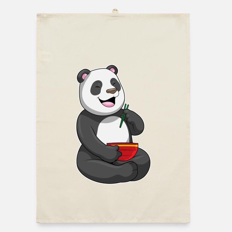 Cuisine de ramen de chef panda Torchon bio