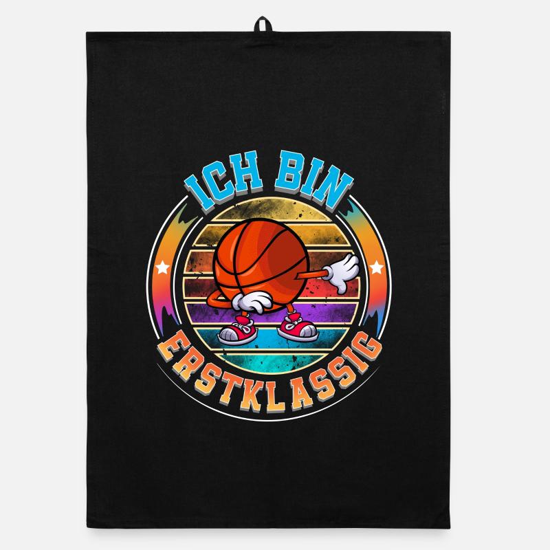 Ich Bin Erstklassig Einschulung Basketball Organic Geschirrtuch