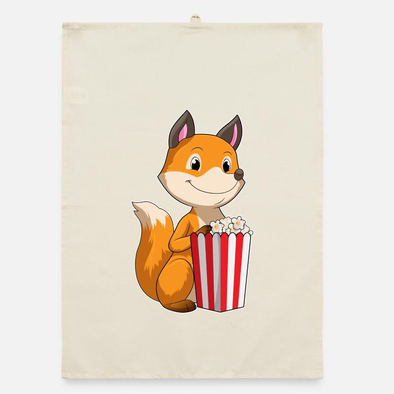 Fox Popcorn Organic dish towel