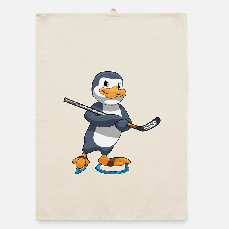 Pinguin Eishockey Eishockeyschläger Organic Geschirrtuch