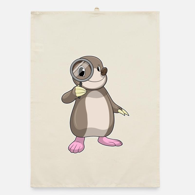 Mole Detective Magnifying Glass Organic dish towel