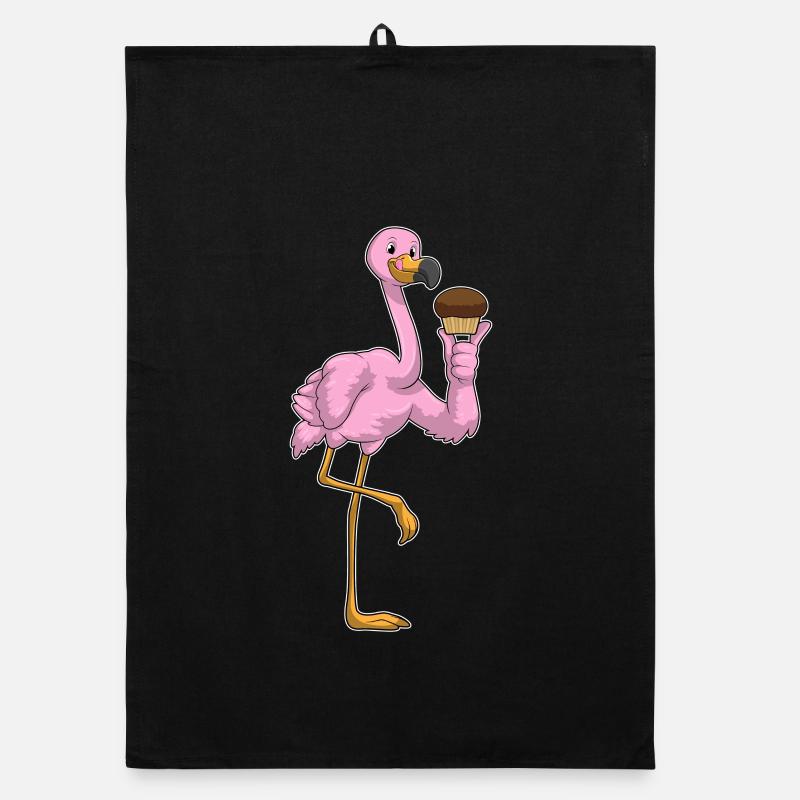 Flamingo Muffin Organic dish towel