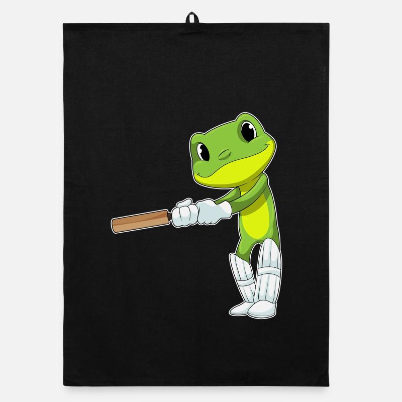 Frog Cricket Cricket Bat Organic dish towel
