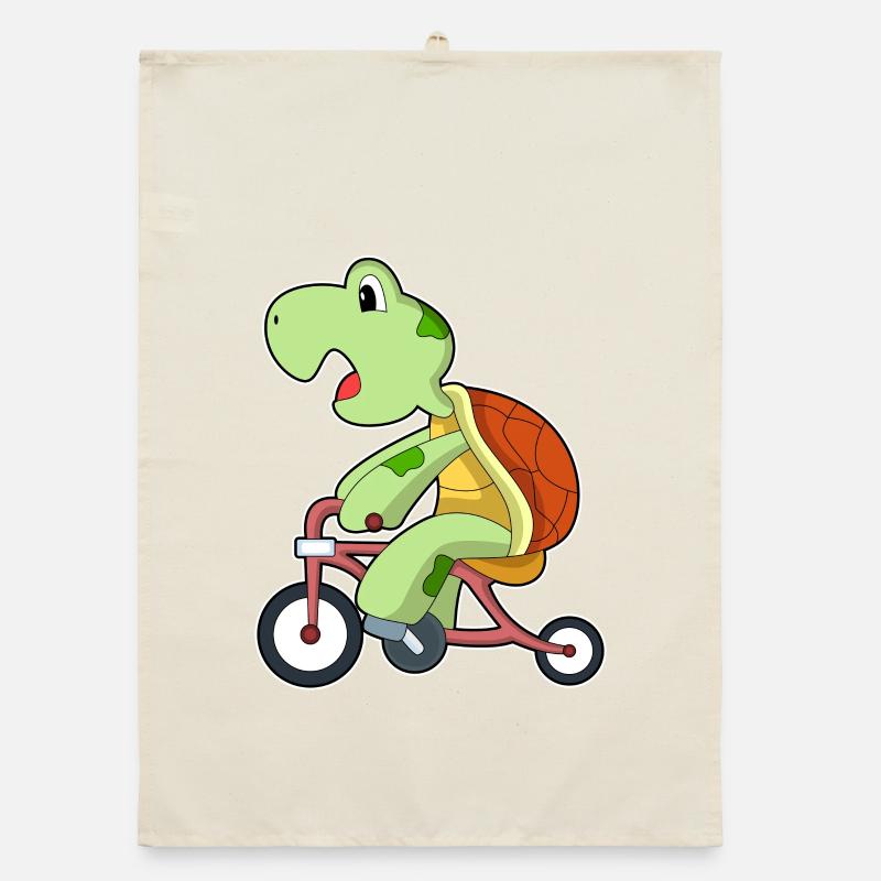 Turtle Bicycle Organic dish towel