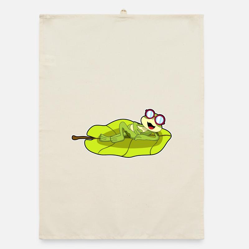 Frog Glasses Organic dish towel