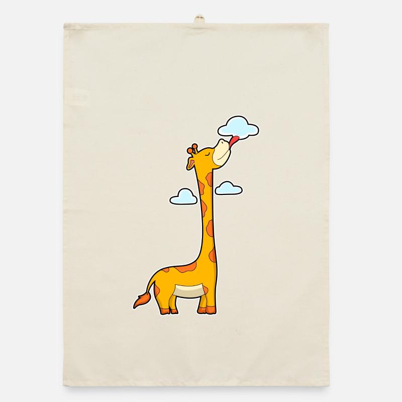Giraffe Clouds Organic dish towel