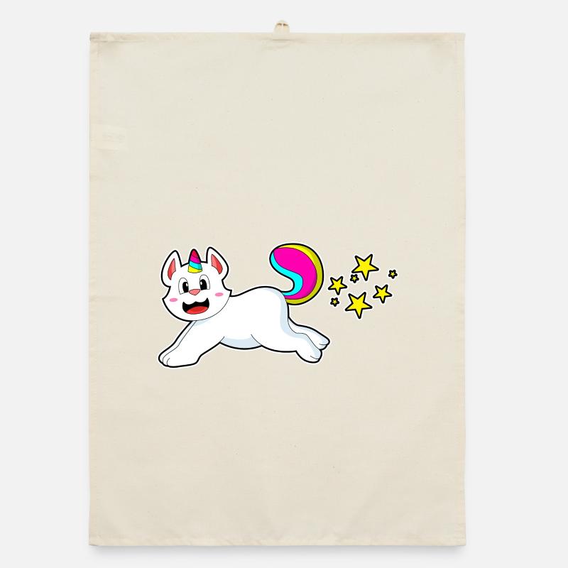 Chat comme licorne Torchon bio