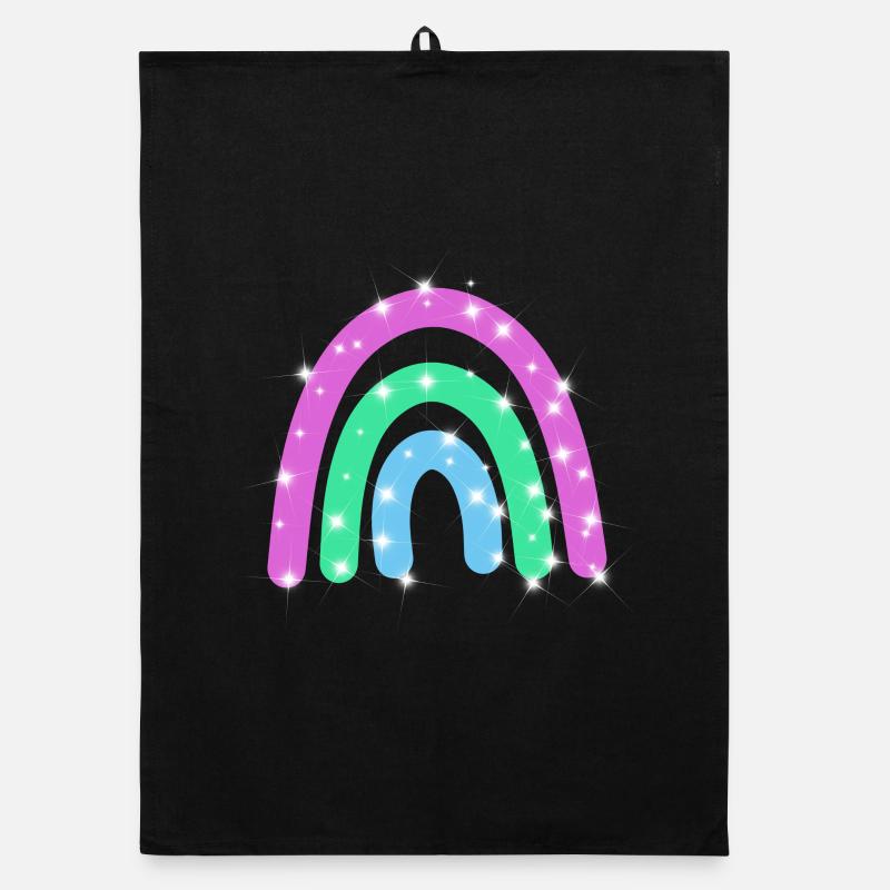 Polysexual Glitzer Regenbogen Organic Geschirrtuch