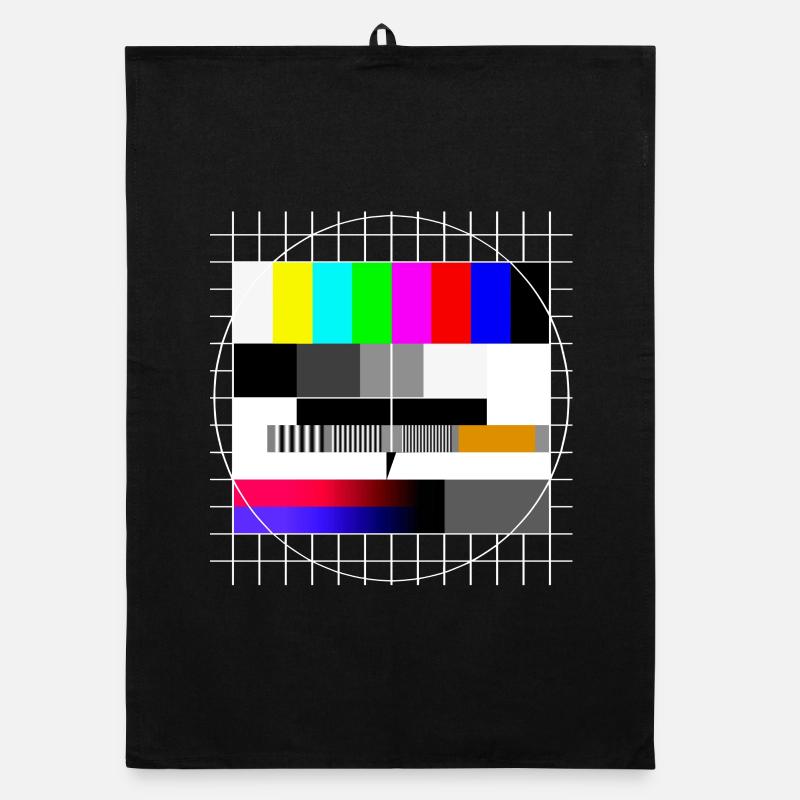 TV Test Image 90s Party 80s Retro 90s Organic dish towel