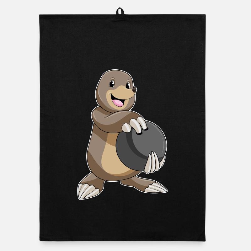 Mole Bowling Bowling Ball Organic dish towel