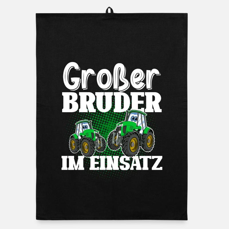 Großer Bruder Im Einsatz Traktor Landwirt Organic Geschirrtuch