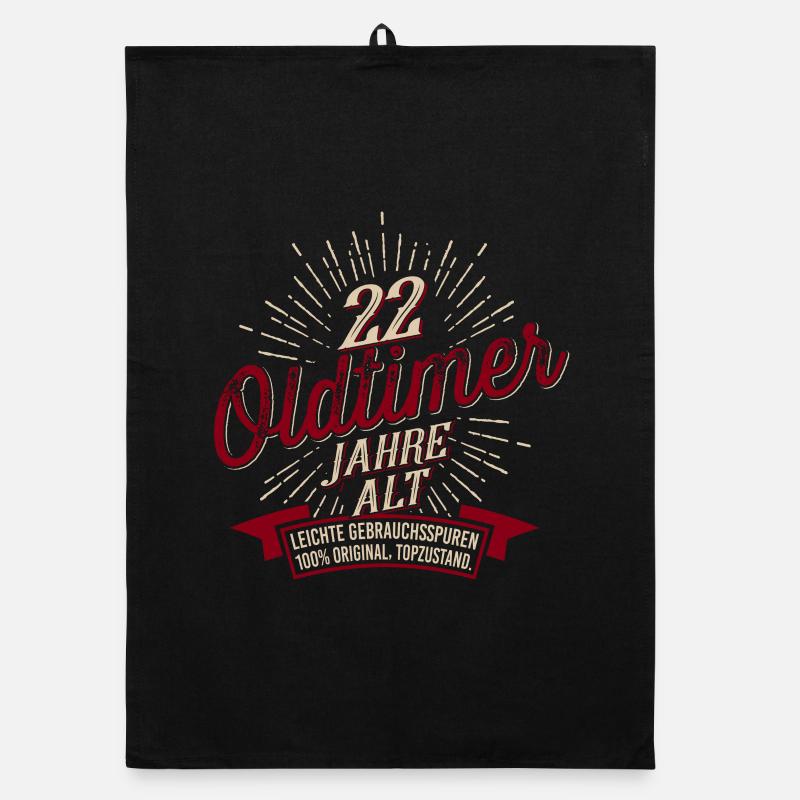 22. Geburtstag Oldtimer Organic Geschirrtuch