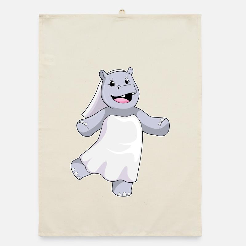 Nilpferd Braut Schleier Hochzeit Organic Geschirrtuch