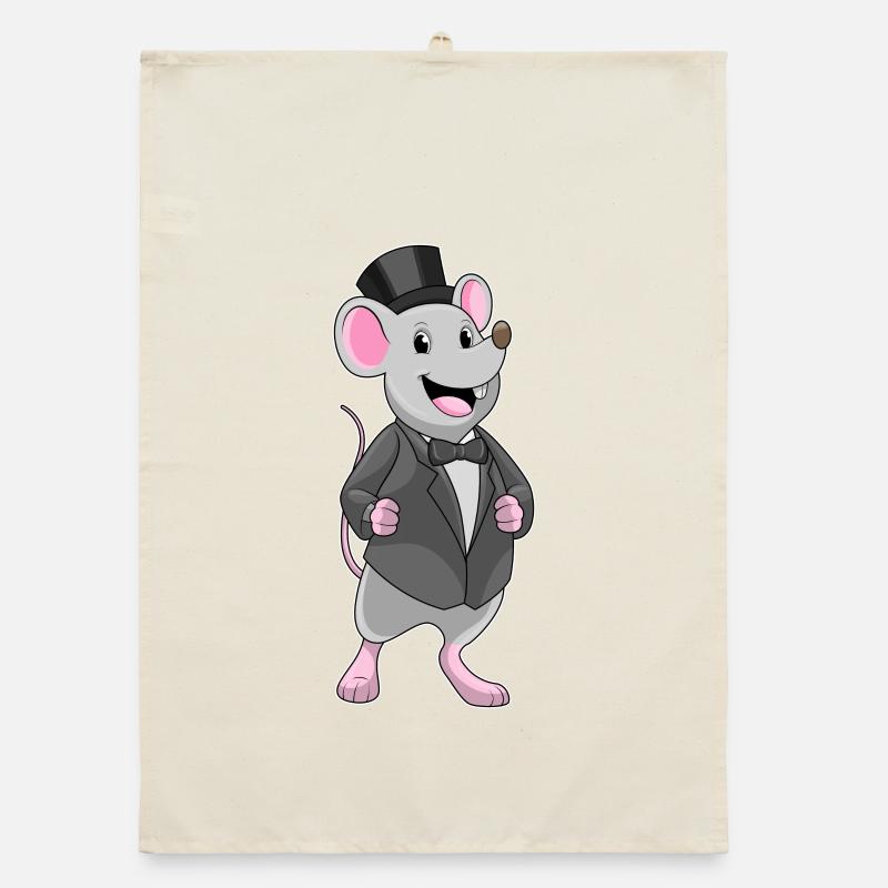 Mouse Groom Jacket Wedding Organic dish towel