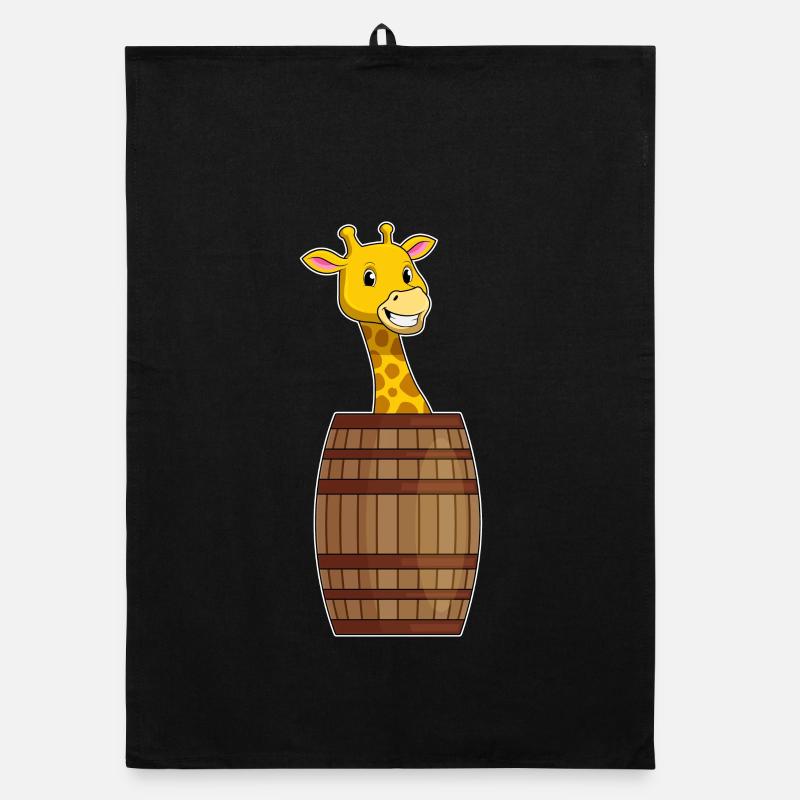 Girafe avec tonneau Torchon bio