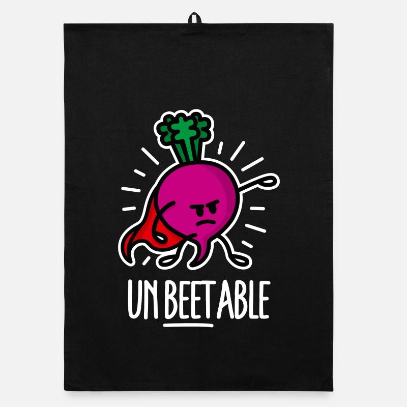 Funny Beets Beetroot Superhero Word Game Cartoon Organic dish towel