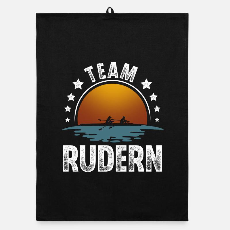 Rudern Ruderer Ruderboot Team Organic Geschirrtuch