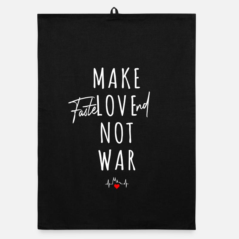 Cologne Carnival Make Fastelovend Not War Love Kölsch Organic dish towel