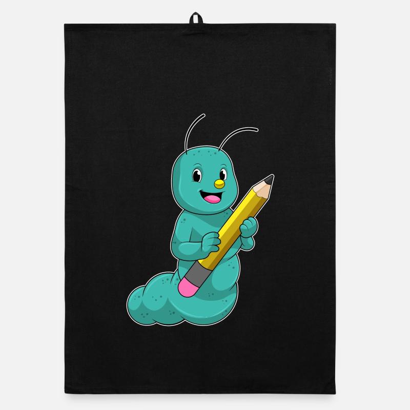 École de crayons des élèves Caterpillar Torchon bio