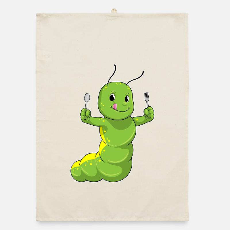Caterpillar Cutlery Cooking Kitchen Organic dish towel